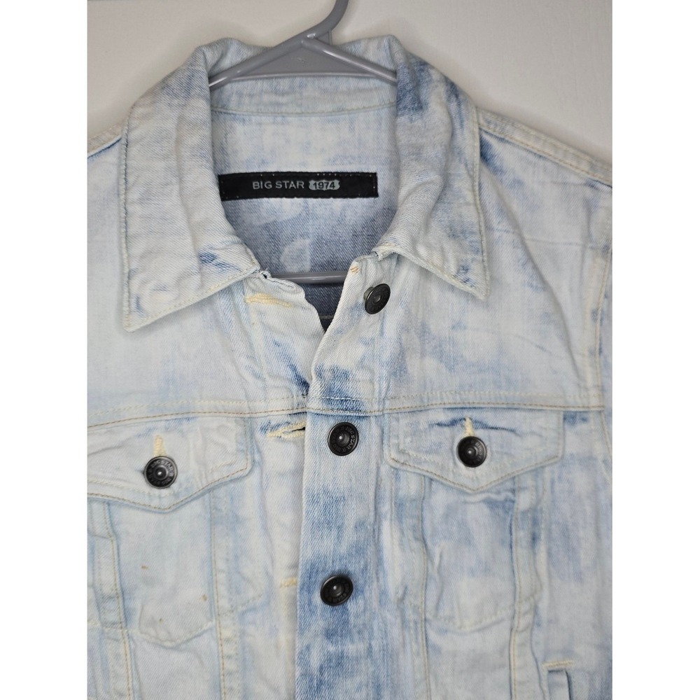 Big Star Light Blue Acid Wash Denim Jacket - Picture 2 of 5